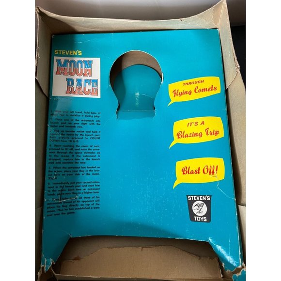 vintage 1970s Stevens magnetic moon race toy game rare! - Picture 7 of 12